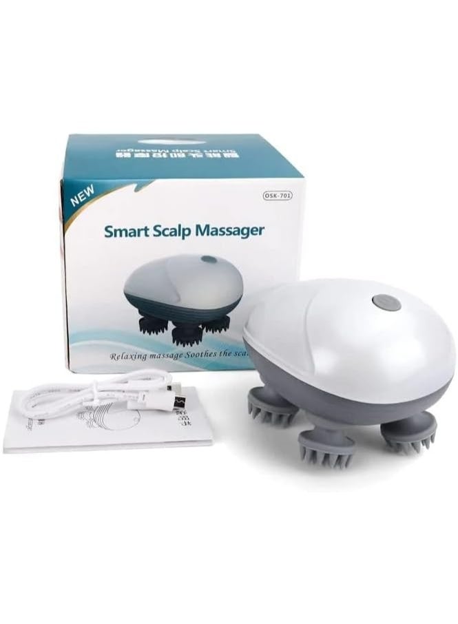 جهاز مساج للراس تدليك فروة الرأس اللاسلكي والرقبة واسترخاء العضلات مدلك كهربائي للرأس بـ 84 عقدة محمول باليد لتحفيز نمو الشعر التنظيف العميق والتخلص من التوتر متعدد الألوان - Image 1